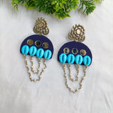 Drishti Blue Shell Earrinigs