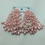 Sargam Pink Beaded Earrings