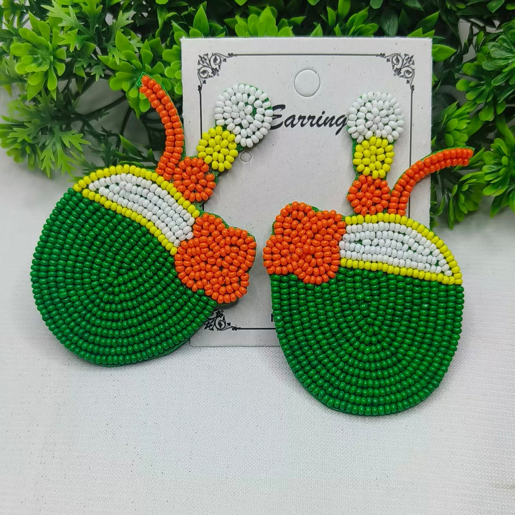 Coconut  Beaded Eearring