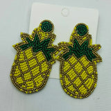 Pineapple Beaded Earrings