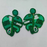 Leaf Beaded Earrings