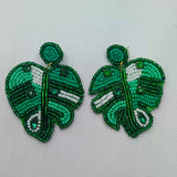 Leaf Beaded Earrings