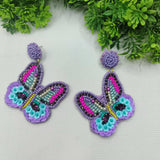 Butterfly Beaded Earrings