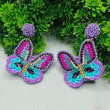 Butterfly Beaded Earrings