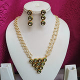 Triangle Long Kundan Necklace Set