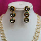 Triangle Long Kundan Necklace Set