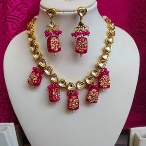 Stuti Pink  Kundan Choker set