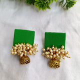 Netri Green Small Jhumki Studs