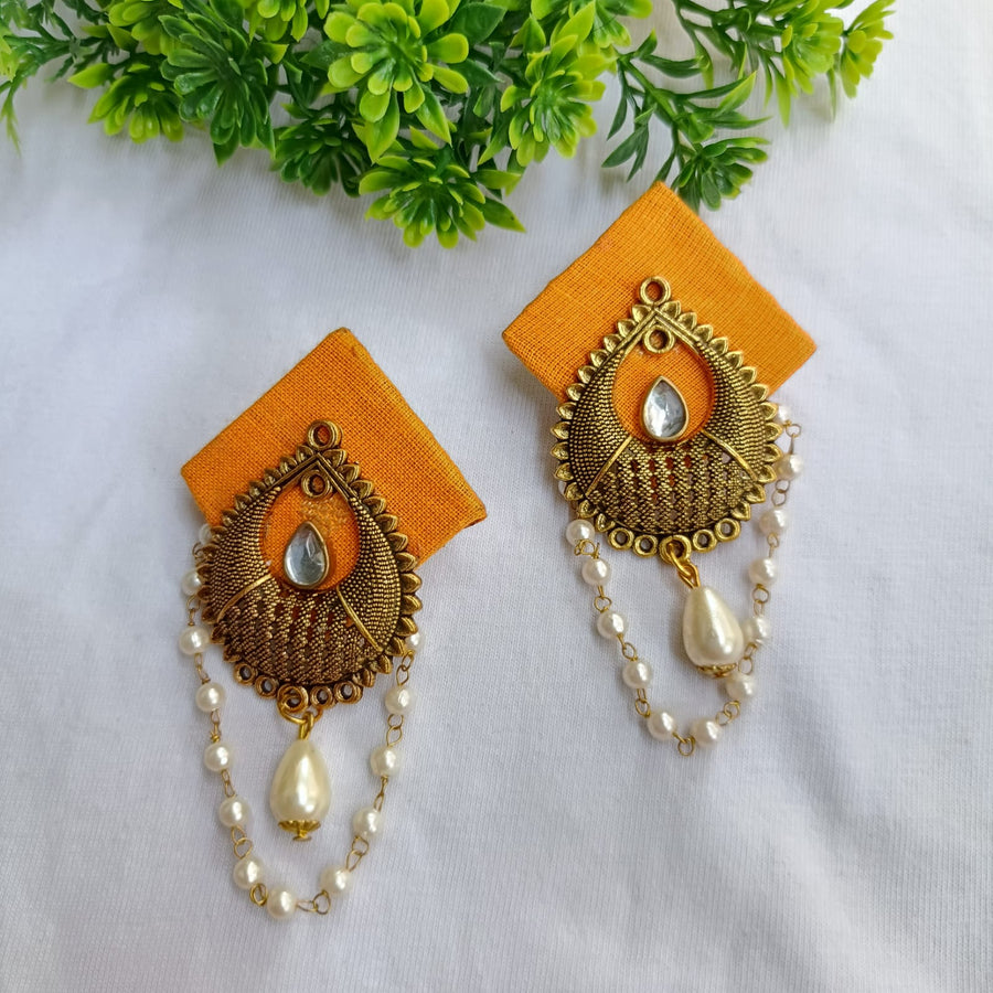 Chandrama Musturd Earring