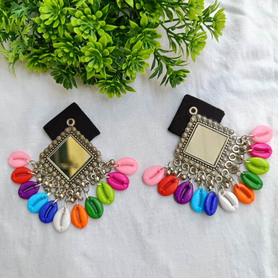 Rainbow Black Earrings