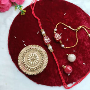 Aarna Maroon Couple Rakhi