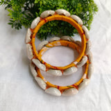 Yellow Cowrie Bangles