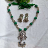 Ganesha Green Necklace Set