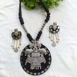 Elephant Black Boho Necklace Set