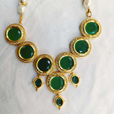 Chitrangada Green Kundan Statement Necklace Set