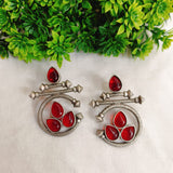 Nagina Red Monalisa Earrings