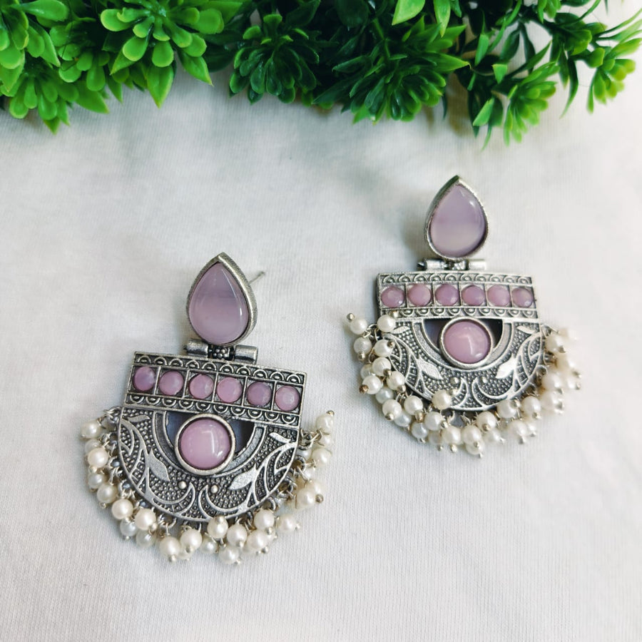 Chandramani Baby Pink Earrings