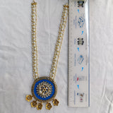 Chitrakala Royal Blue Necklace Set