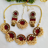 Ratanmala Fabric Choker Set with Mangtika