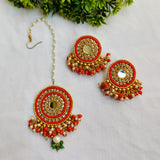 Nayantara Red Bridal Choker set with mangtika