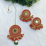 Nayantara Red Bridal Choker set with mangtika