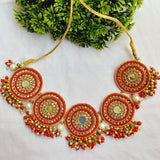 Nayantara Red Bridal Choker set with mangtika