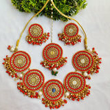 Nayantara Red Bridal Choker set with mangtika