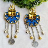 Shalini Royal Blue Dual tone Earrings