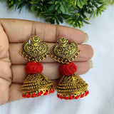 Tanna Red Antique Earrings