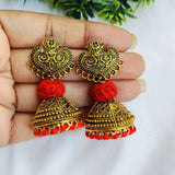 Tanna Red Antique Earrings