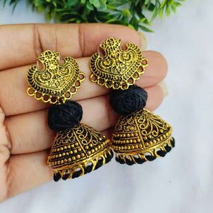 Tanna Black Antique Earrings