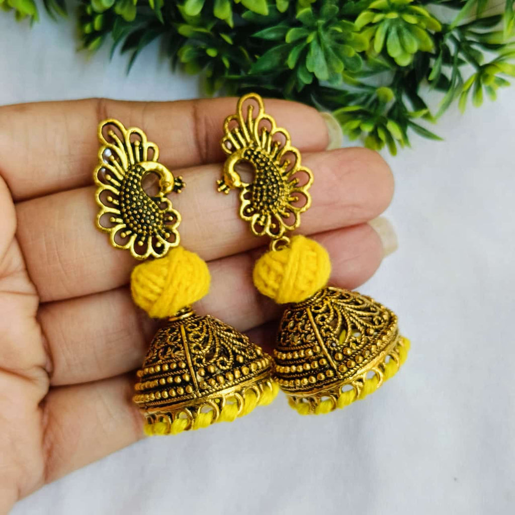 Tanaya Yellow Antique Earrings