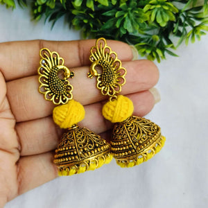 Tanaya Yellow Antique Earrings