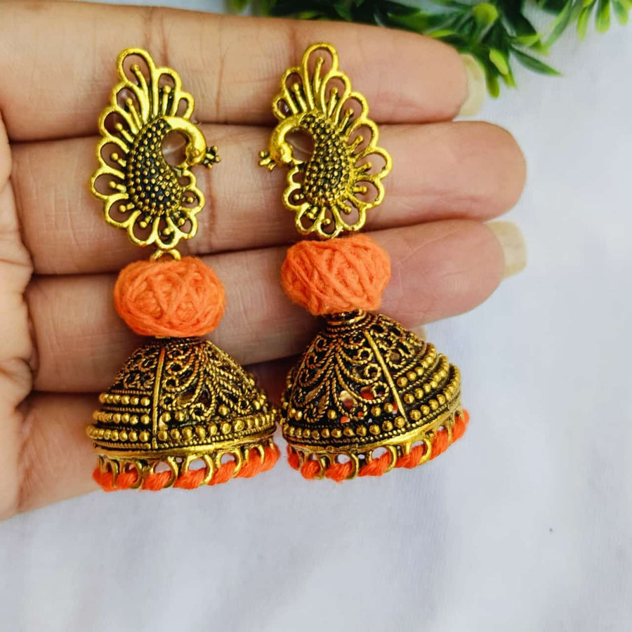 Tanaya Orange Earrings