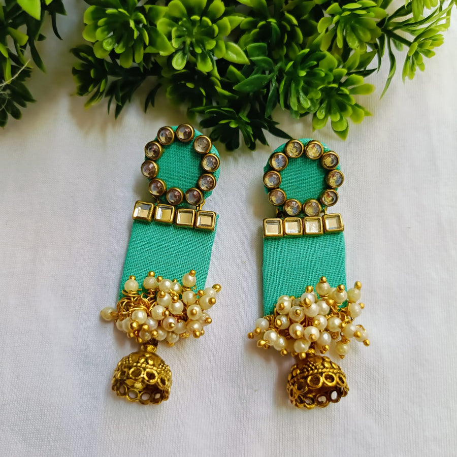 Gauri Pastel Greeen Small Jhumki Earrings