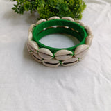 Green Cowrie Bangles