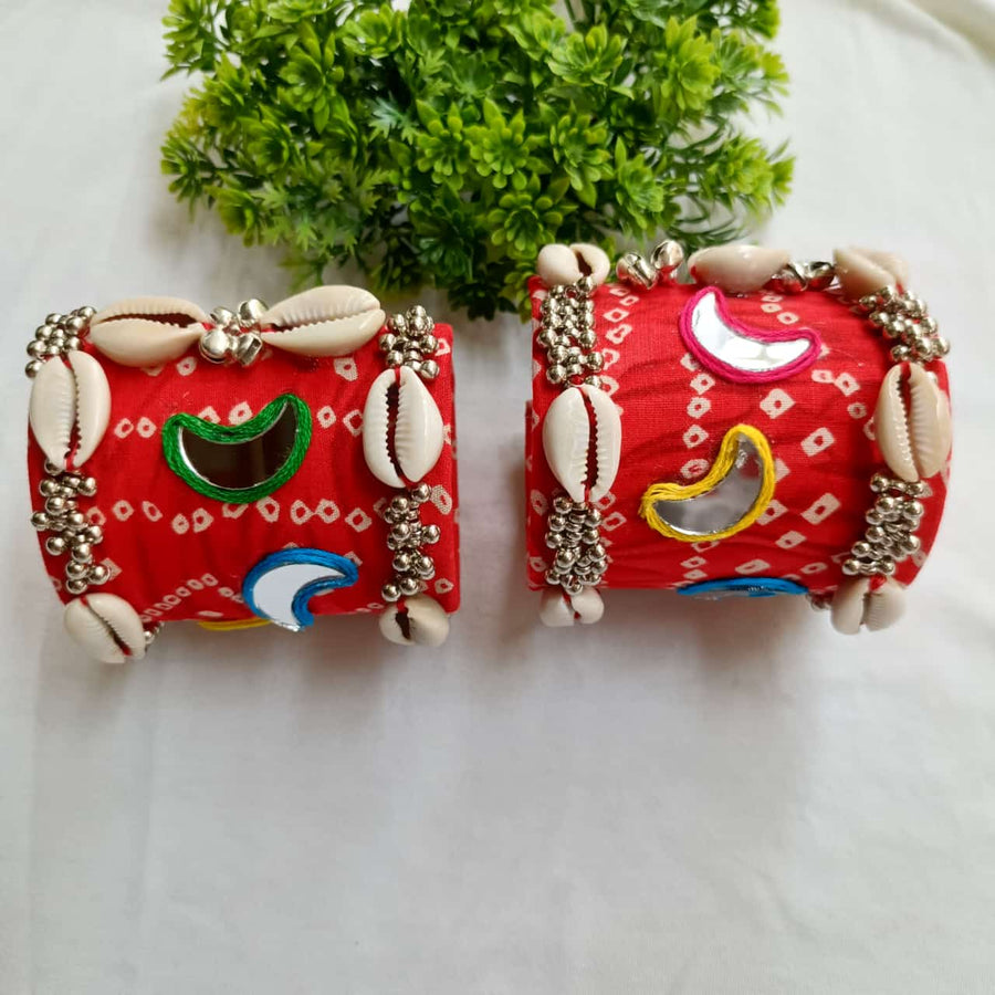 Indumati Red Bandhani Handcuff