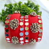 Sheena Red Mirror Bangles