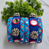 Gita Blue Fabric Bangles