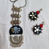 Chandrama Black Tabiz Necklace Set