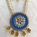 Chitrakala Royal Blue Necklace Set